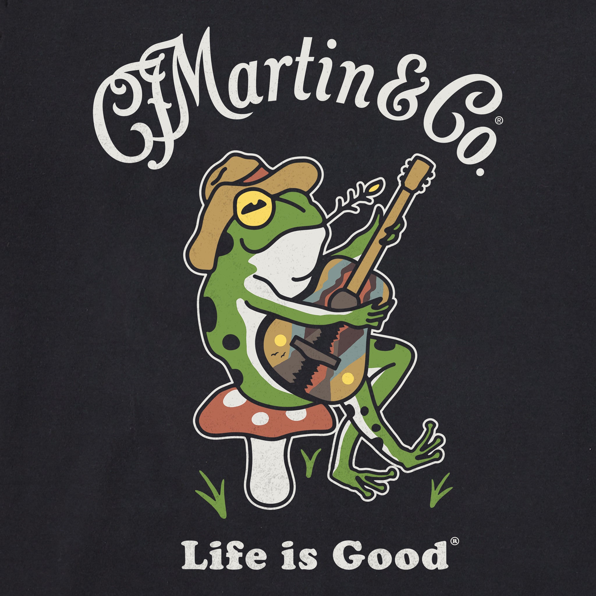 Men's Martin & Co. Frog Guitar Short Sleeve Crusher Tee