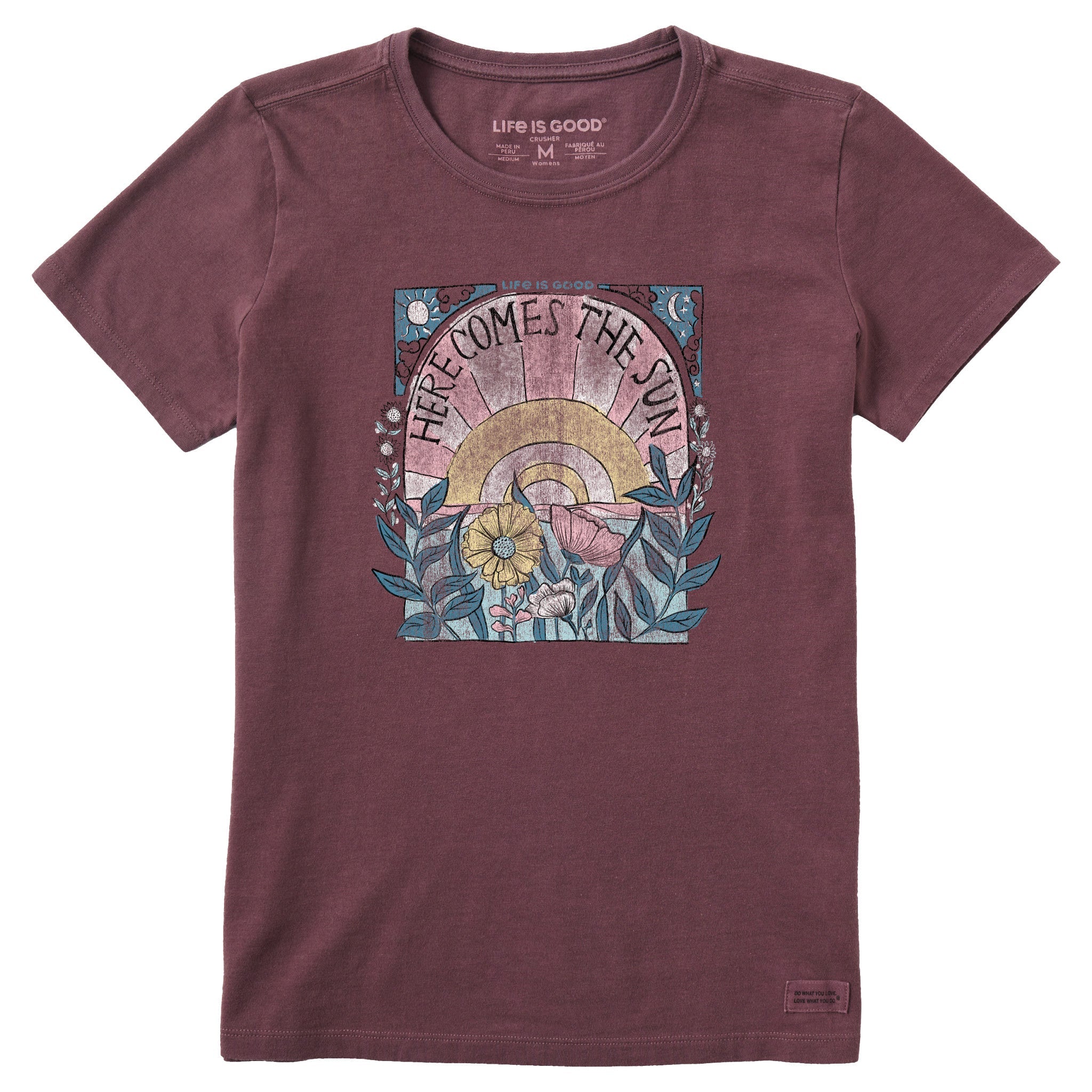 Women's Here Comes The Sun Hippie Short Sleeve Tee
