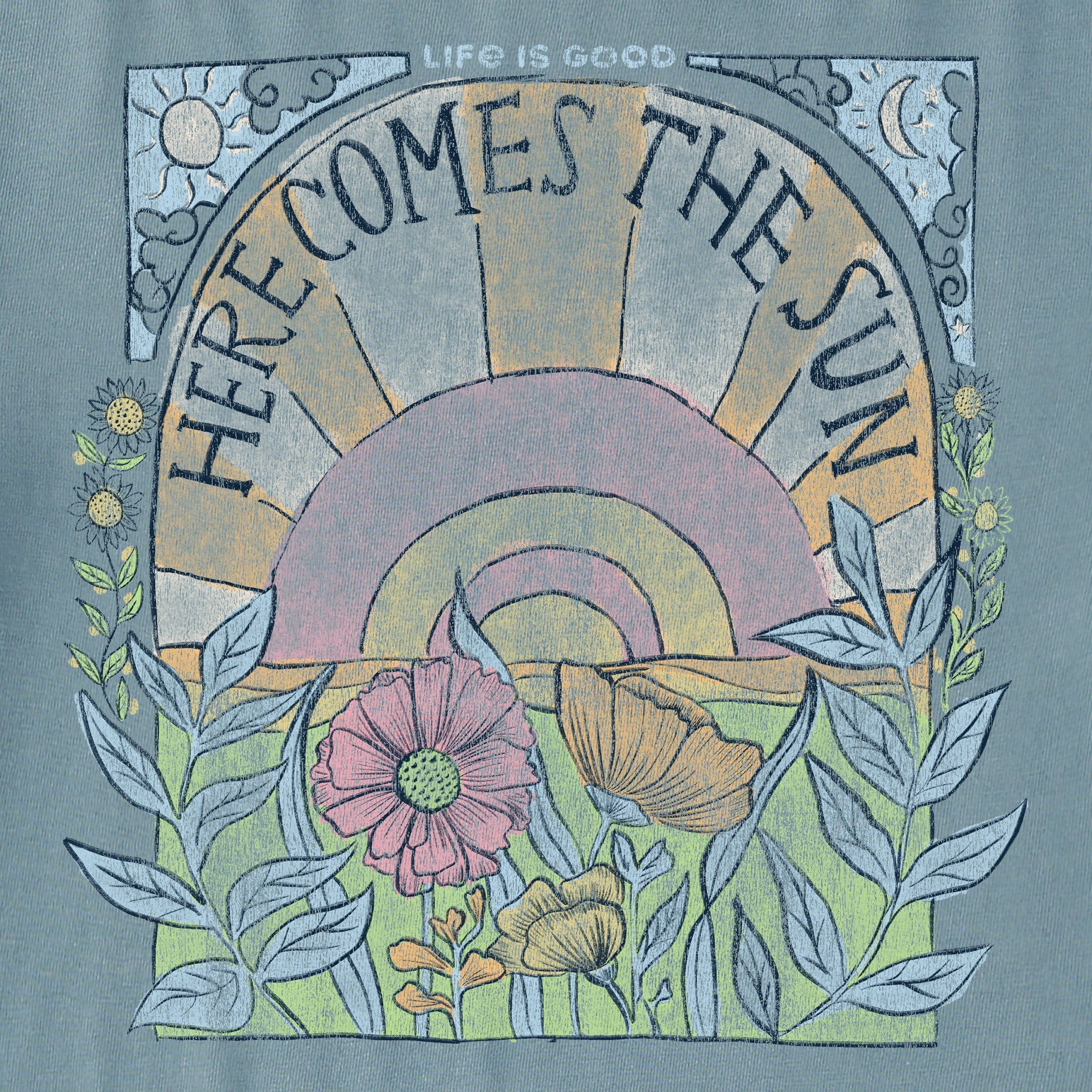 Women's Here Comes The Sun Hippie Short Sleeve Tee