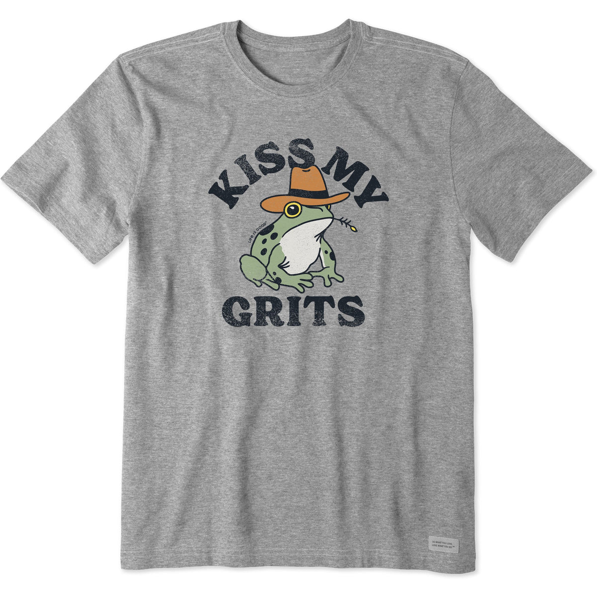 Men's Kiss My Grits Frog Short Sleeve Crusher Tee