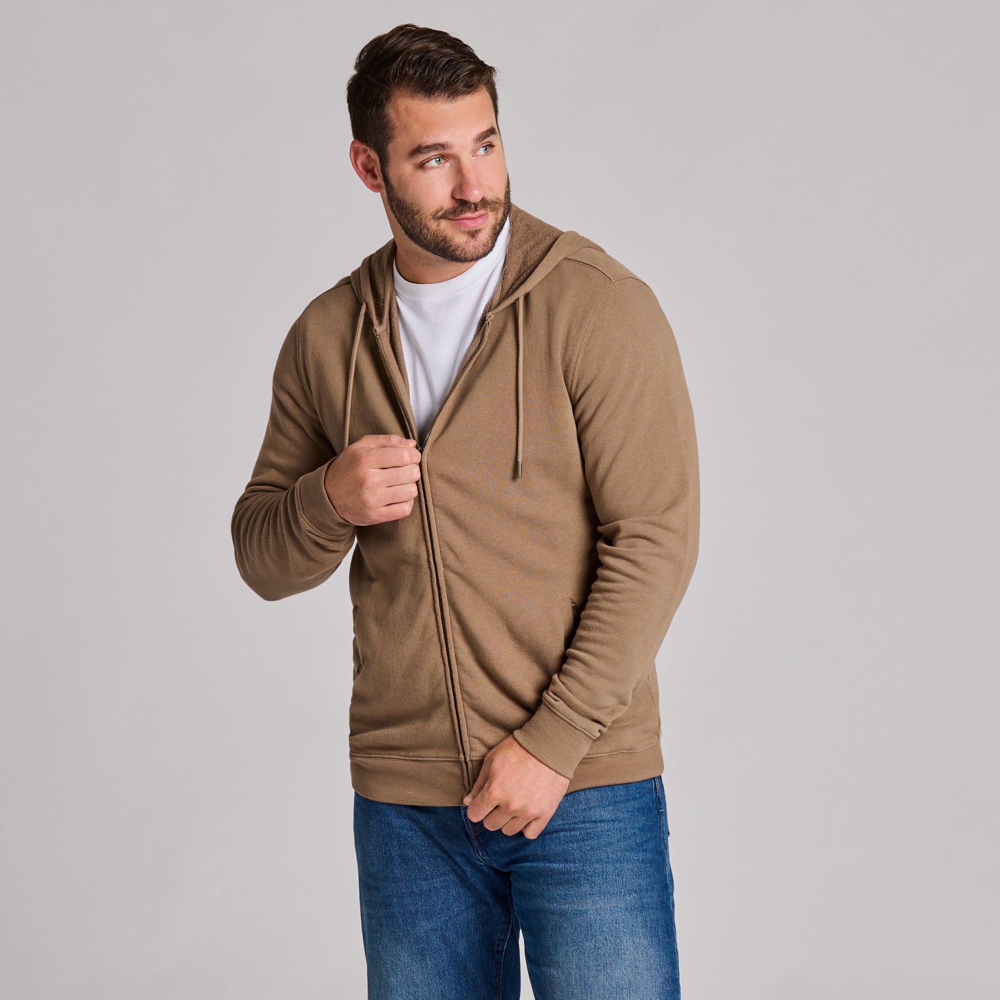 Men's Life is Good Crafty Wordmark French Terry Zip Hoodie