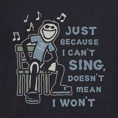 Men's Jake can't Sing Short Sleeve Crusher Tee