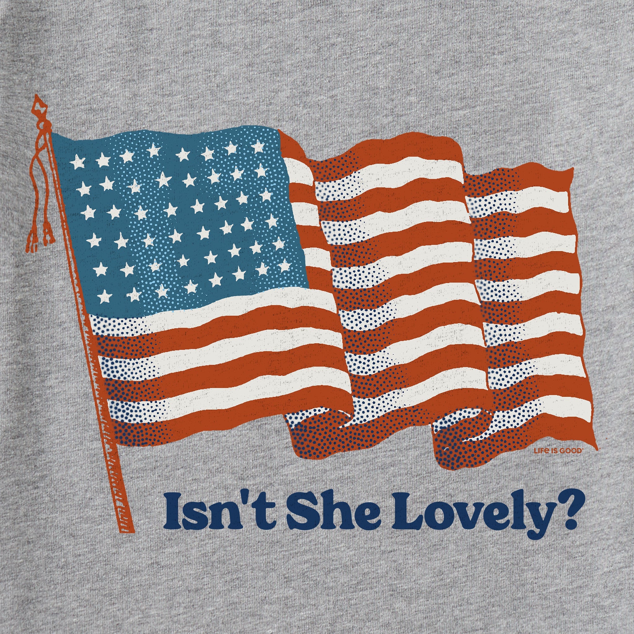 Men's Isn't She a Lovely Flag Long Sleeve Crusher Tee
