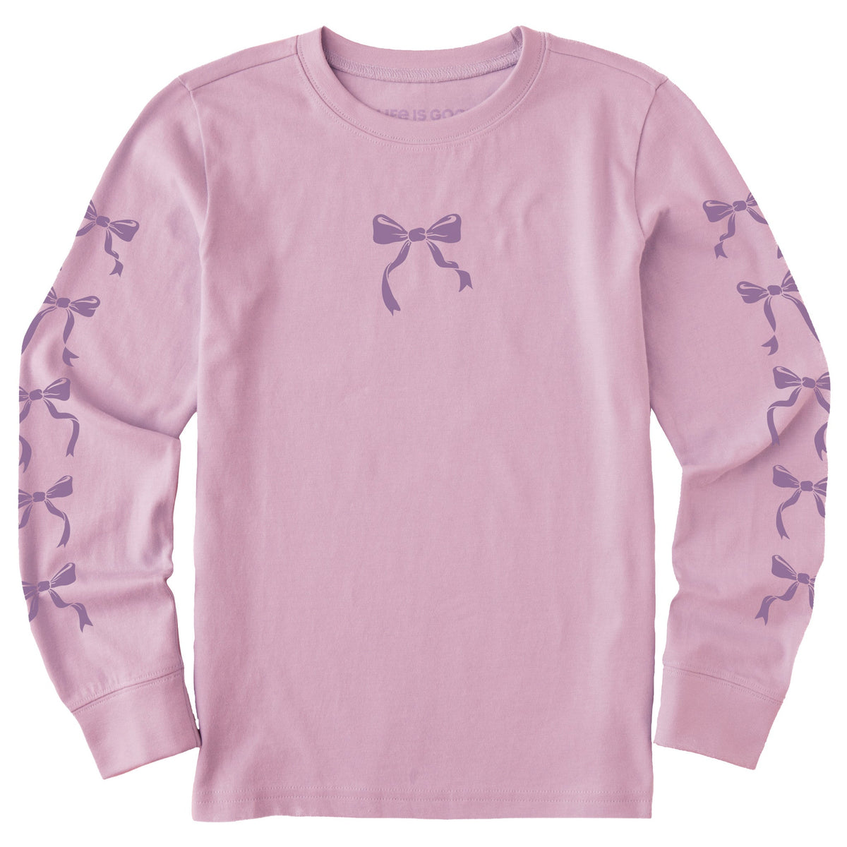 Kids Bows Long Sleeve Crusher Tee