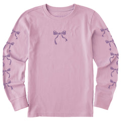 Kids Bows Long Sleeve Crusher Tee