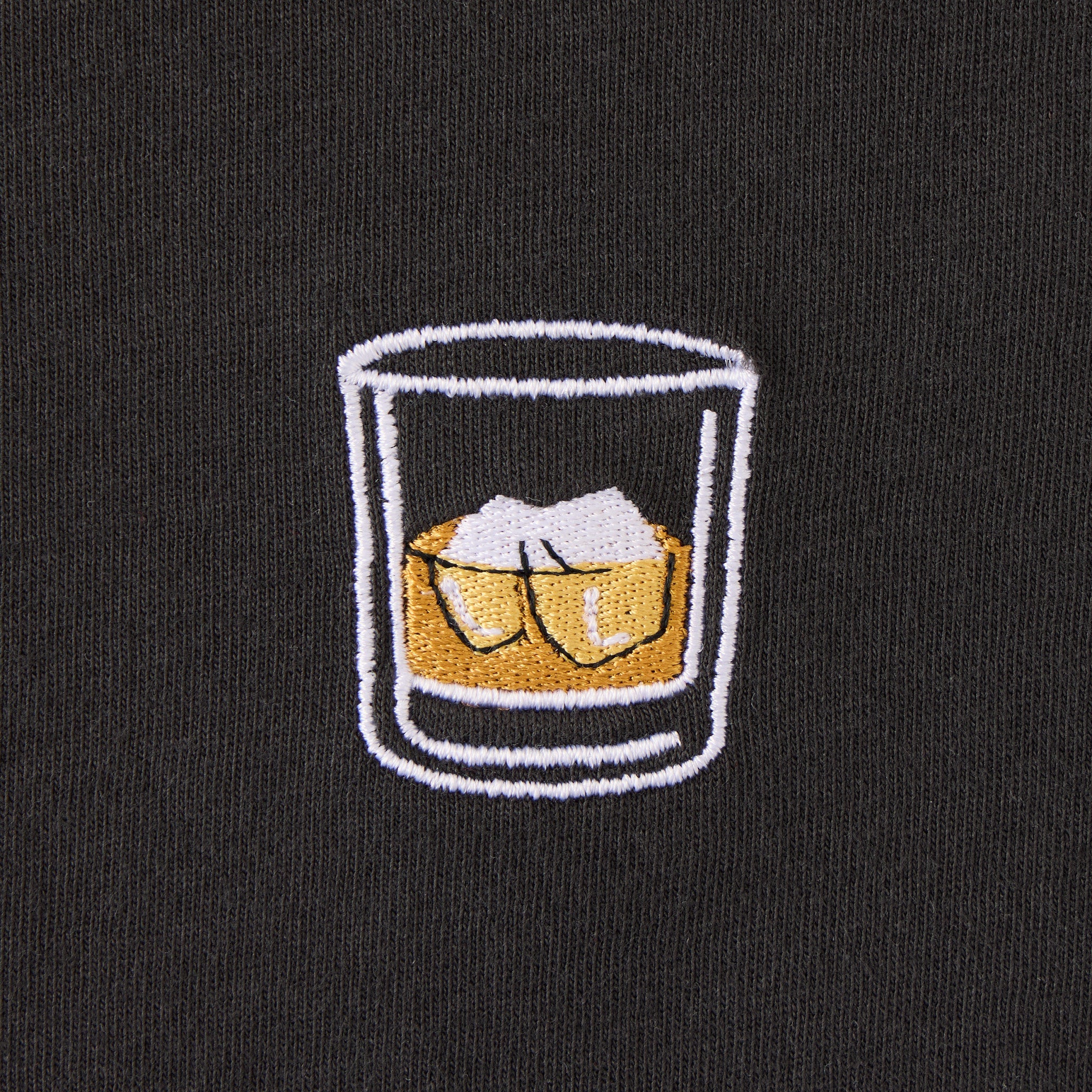 Men's Embroidered Whiskey Glass Short Sleeve Crusher Tee