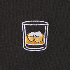 Men's Embroidered Whiskey Glass Short Sleeve Crusher Tee