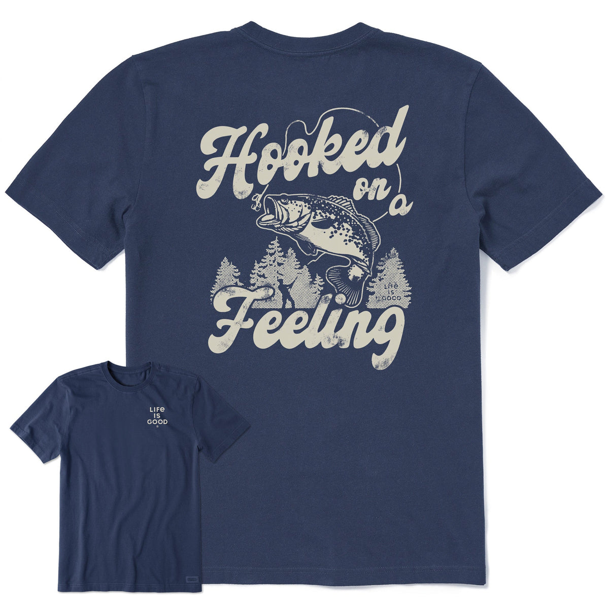 Men's Hooked on a Feeling Short Sleeve Crusher-LITE Slim Fit Tee