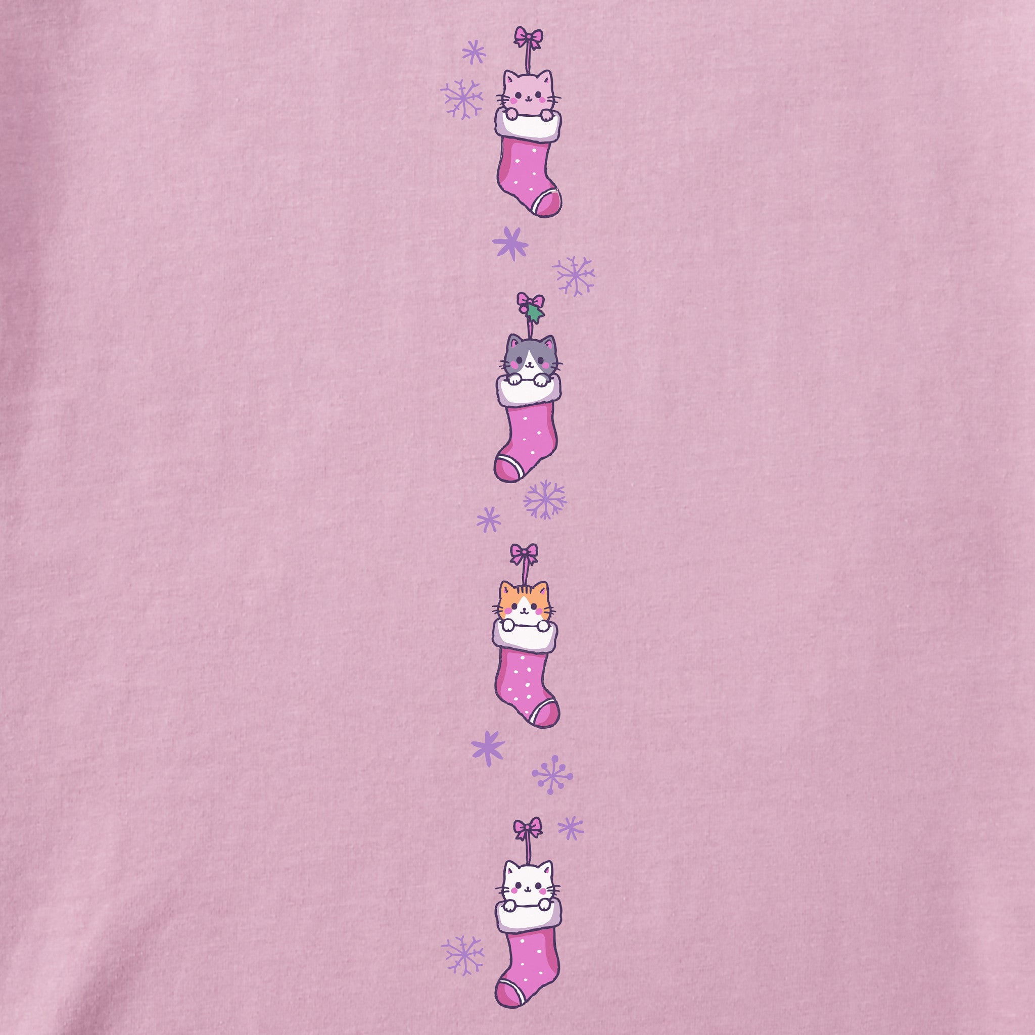 Merry Catmas Stocking Long Sleeve Toddler Crusher Tee