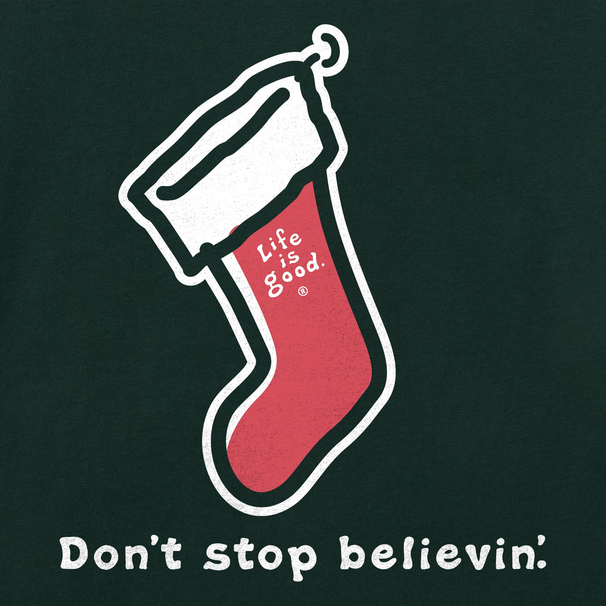 Men's Don't Stop Believin' Stocking Long Sleeve Crusher Tee