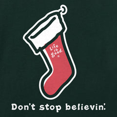Men's Don't Stop Believin' Stocking Long Sleeve Crusher Tee