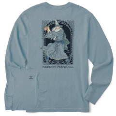 Men's Fantasy Football Wizard QB Long Sleeve Crusher Tee