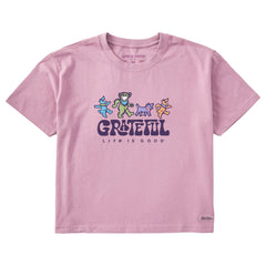 Women's Grateful Dancers Short Sleeve Crusher Boxy Tee