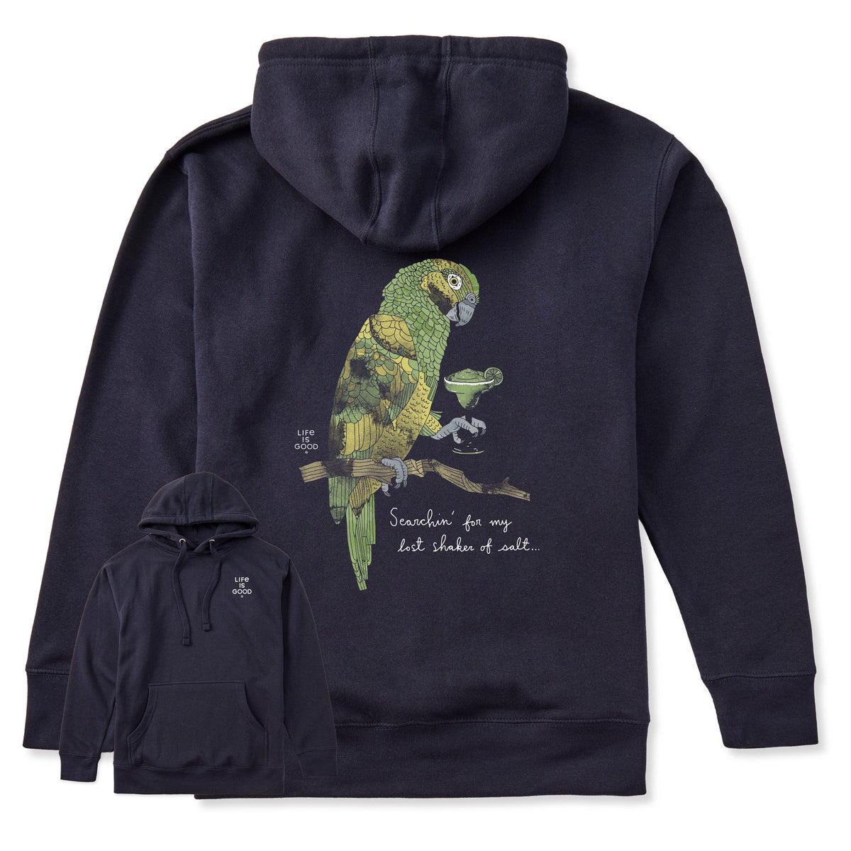 Adult Unisex Margarita Parrot Every Wear Hoodie Sweatshirt