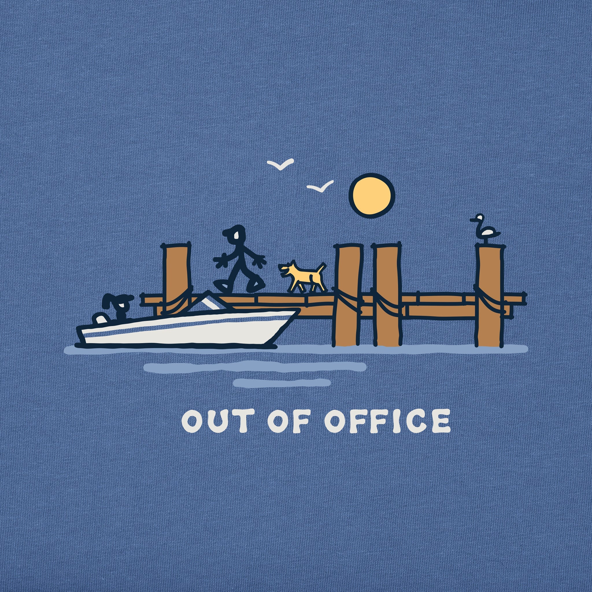 Men's Dock Lake Out of Office Short Sleeve Crusher Tee