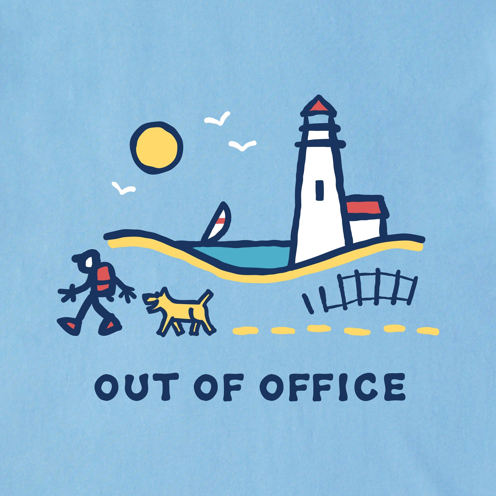 Men's Jake & Rocket Lighthouse Walk OOO Short Sleeve Crusher Tee