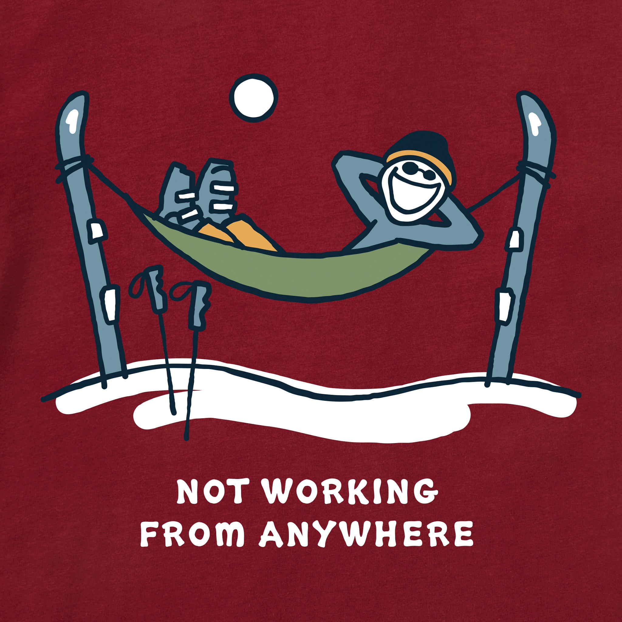 Men's Jake Ski Hammock Not Working Short Sleeve Crusher Tee