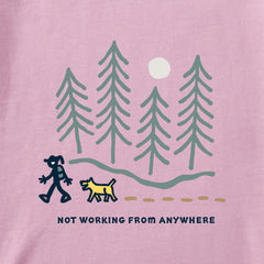 Women's Jackie Hiking Thru the Woods Not Working Short Sleeve Crusher Boxy Tee