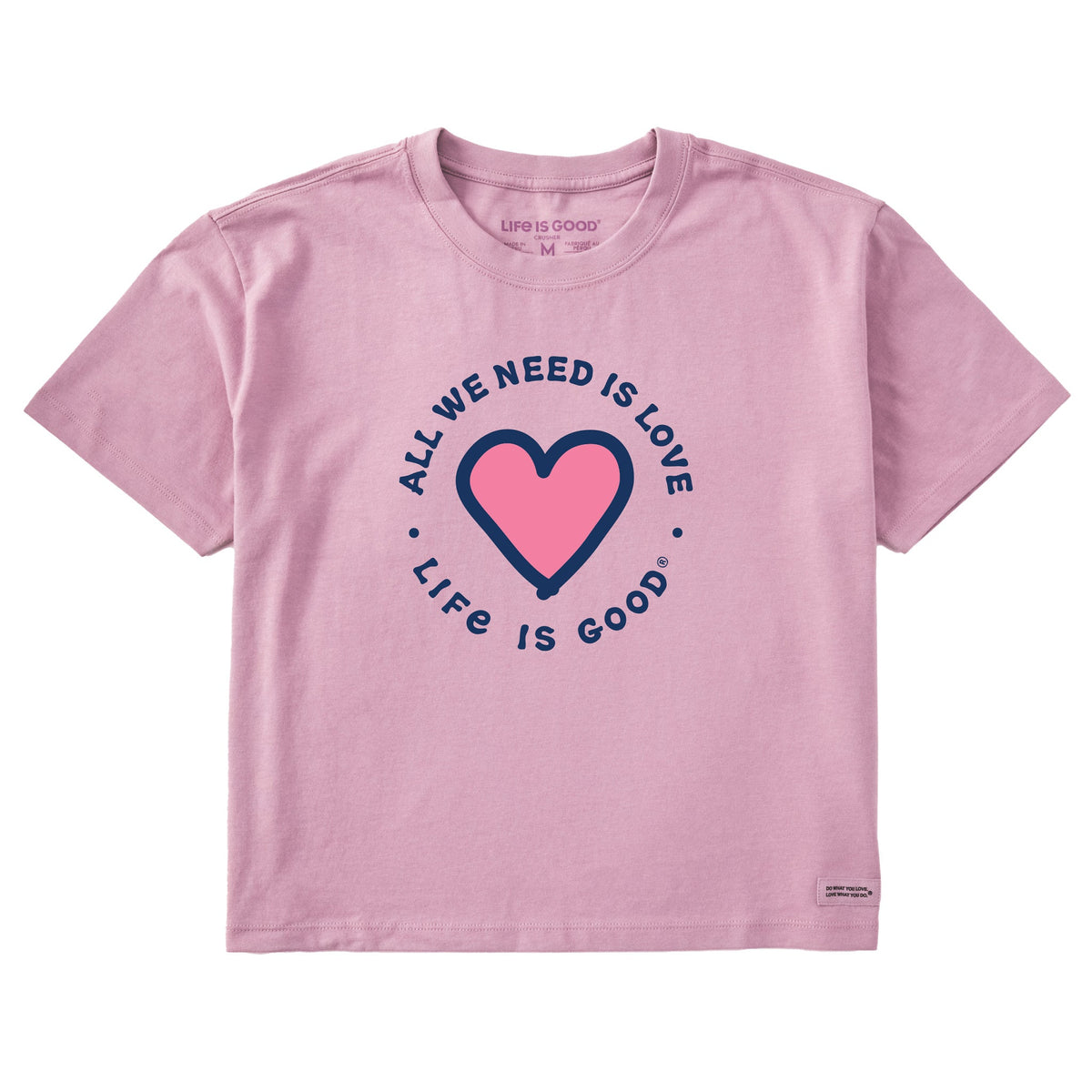 Women's Heart All We Need Short Sleeve Crusher Boxy Tee
