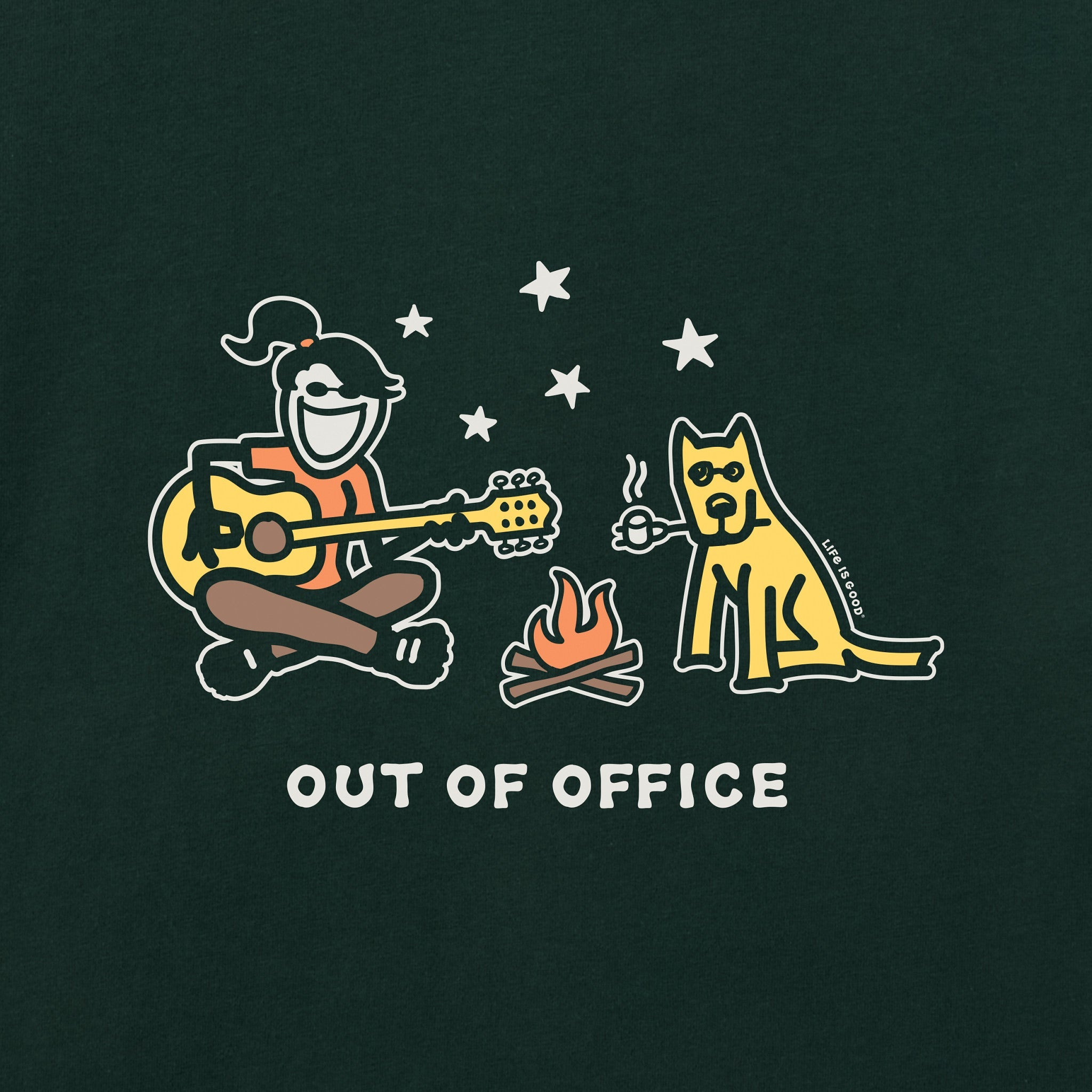 Women's Jackie & Rocket Camp Out of Office Short Sleeve Crusher Boxy Tee