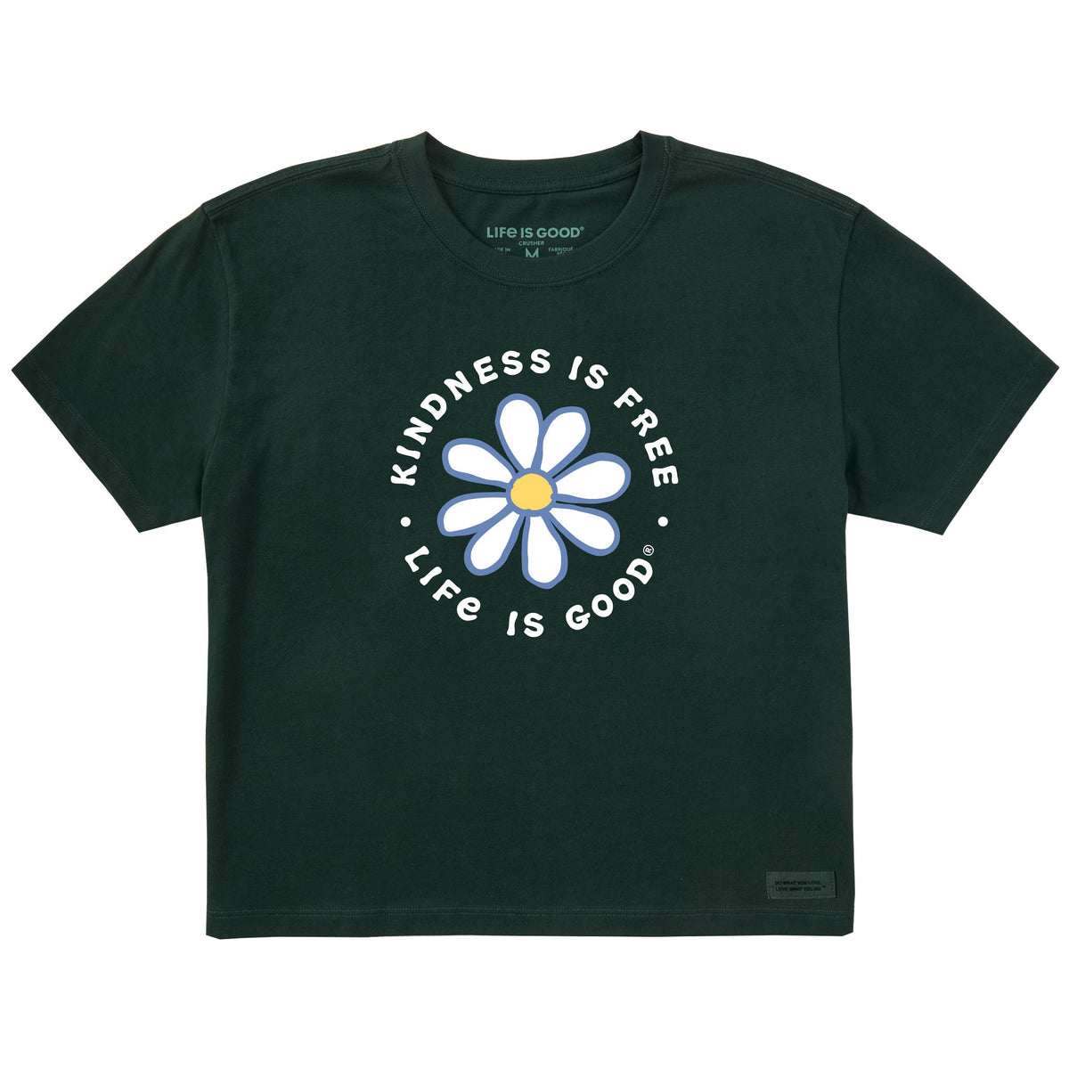 Women's Kindness is Free Daisy Short Sleeve Crusher Boxy Tee