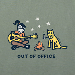 Women's Jackie & Rocket Camp Out of Office Short Sleeve Crusher Boxy Tee