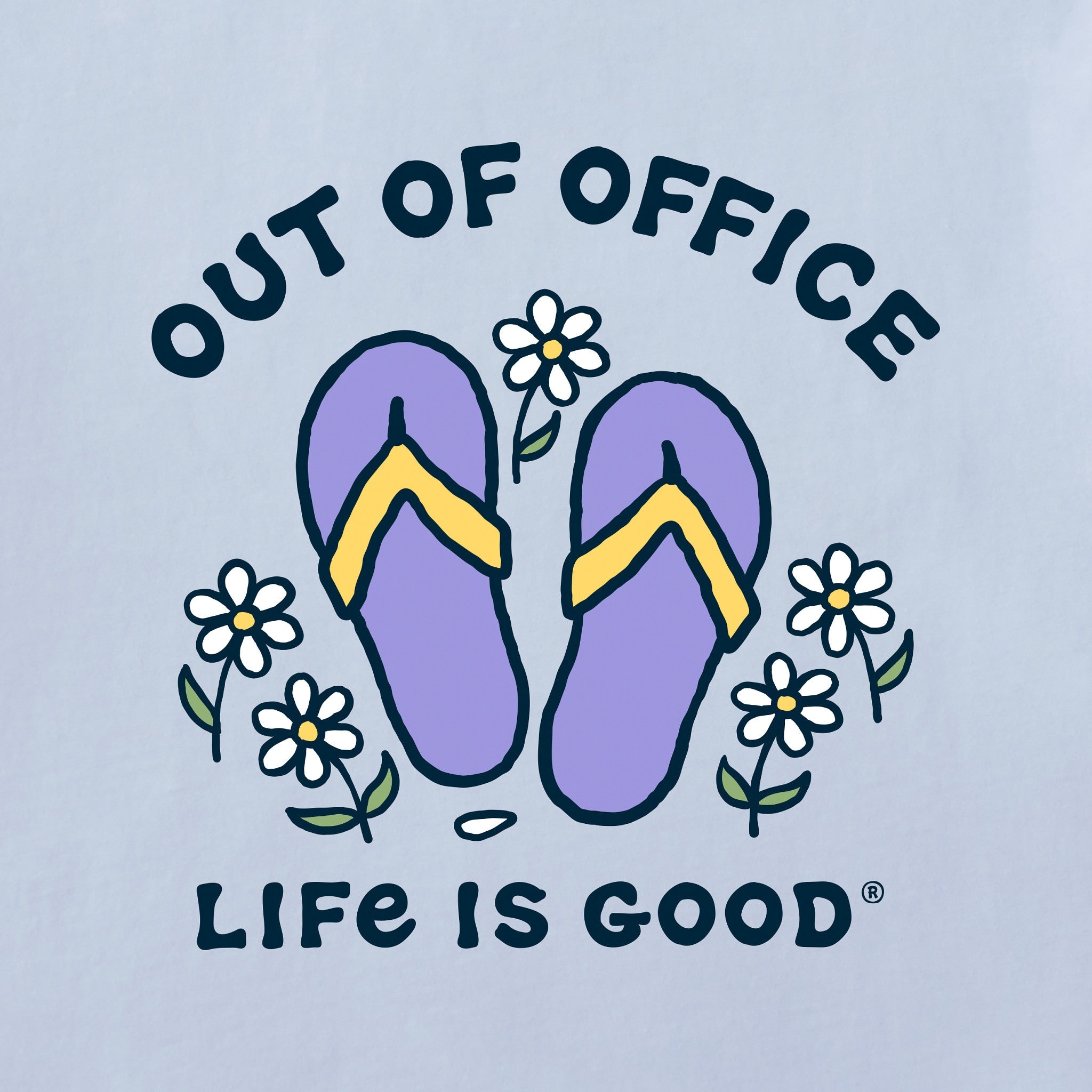 Women's Flip Flops & Daisies Out of Office Short Sleeve Crusher Boxy Tee