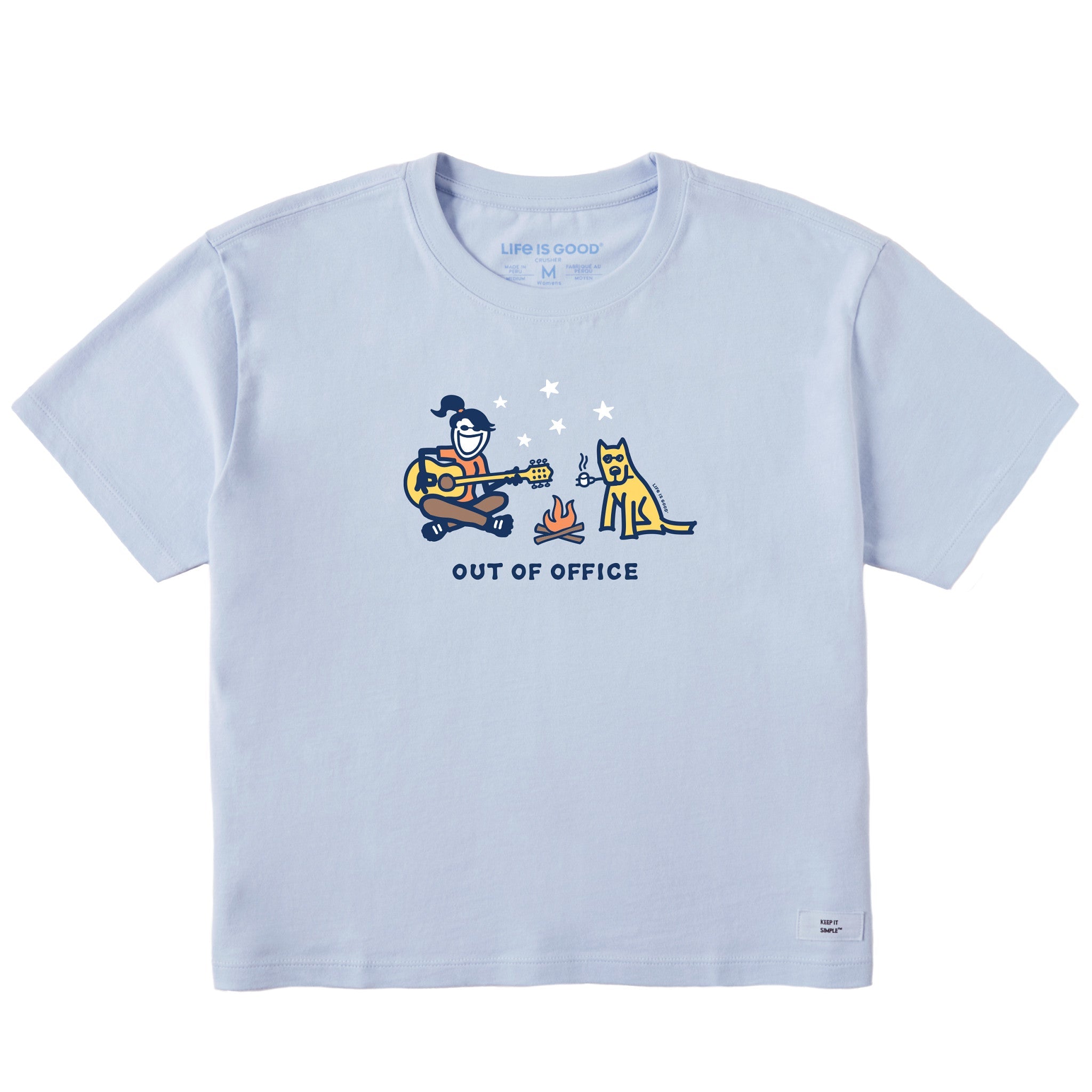 Women's Jackie & Rocket Camp Out of Office Short Sleeve Crusher Boxy Tee