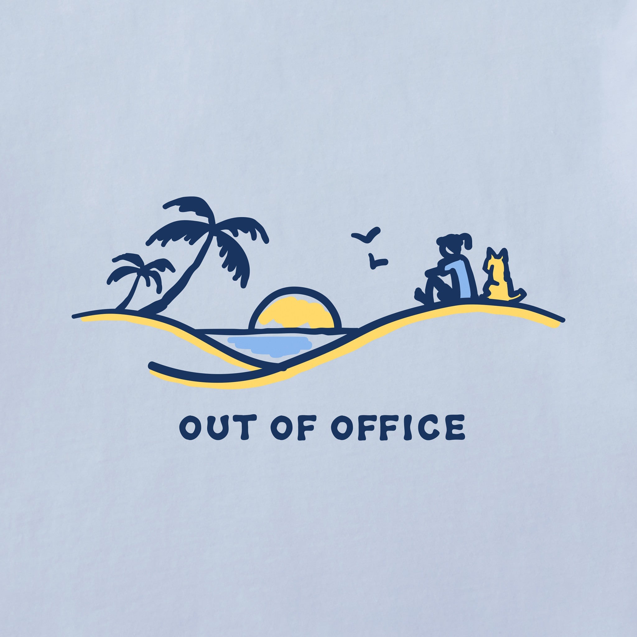 Women's Jackie Palm Sunset Out of Office Short Sleeve Crusher Boxy Tee