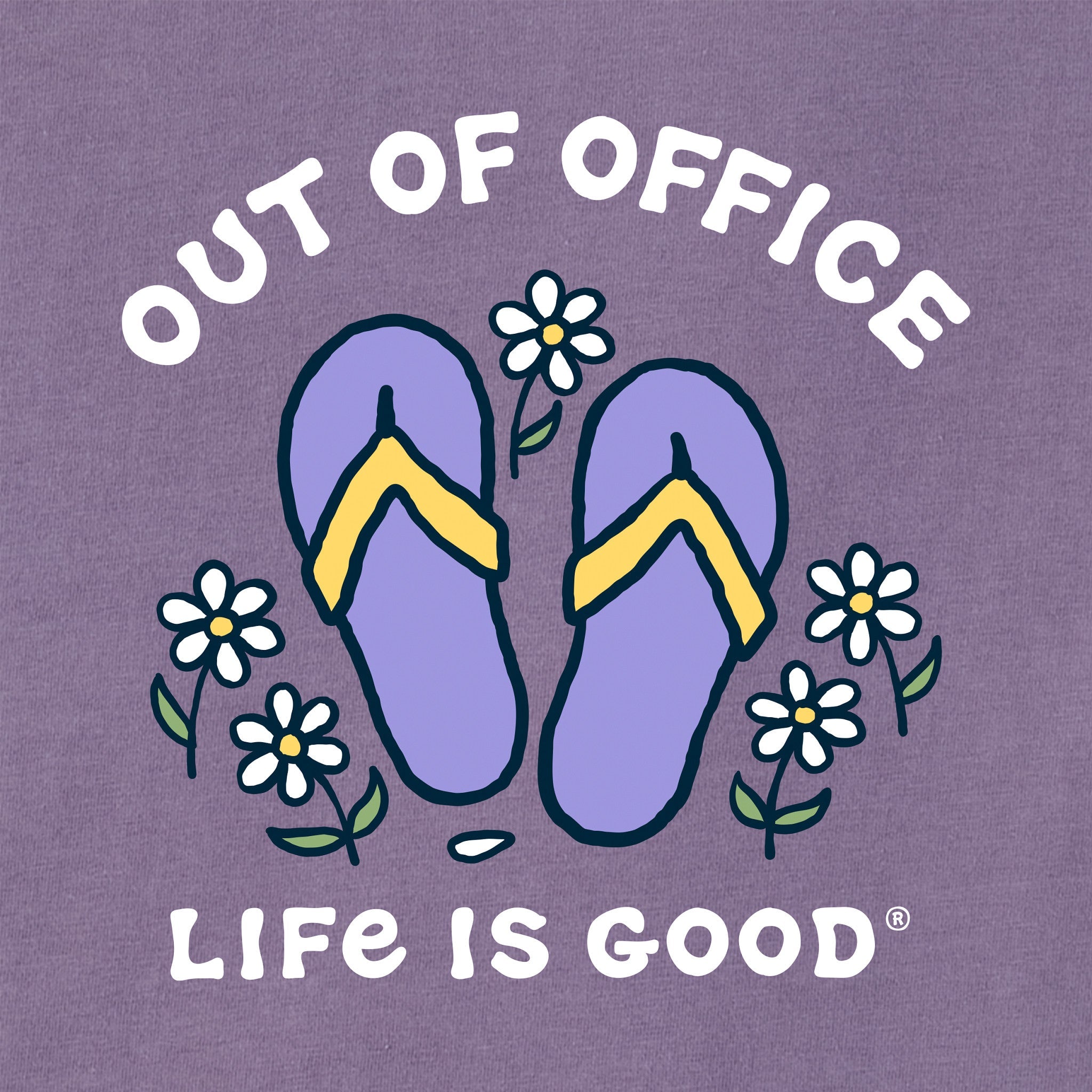 Women's Flip Flops & Daisies Out of Office Short Sleeve Crusher Boxy Tee