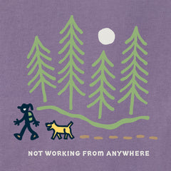 Women's Jackie Hiking Thru the Woods Not Working Short Sleeve Crusher Boxy Tee