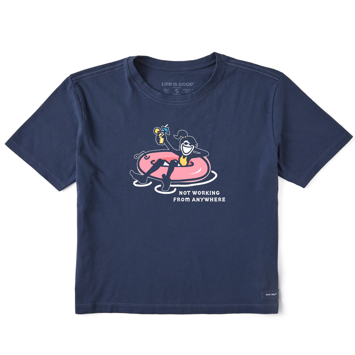 Women's Inner Tube Jackie Not Working Short Sleeve Crusher Boxy Tee