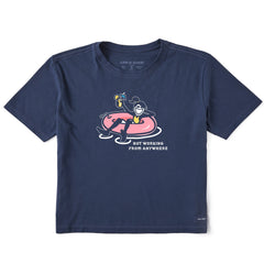 Women's Inner Tube Jackie Not Working Short Sleeve Crusher Boxy Tee