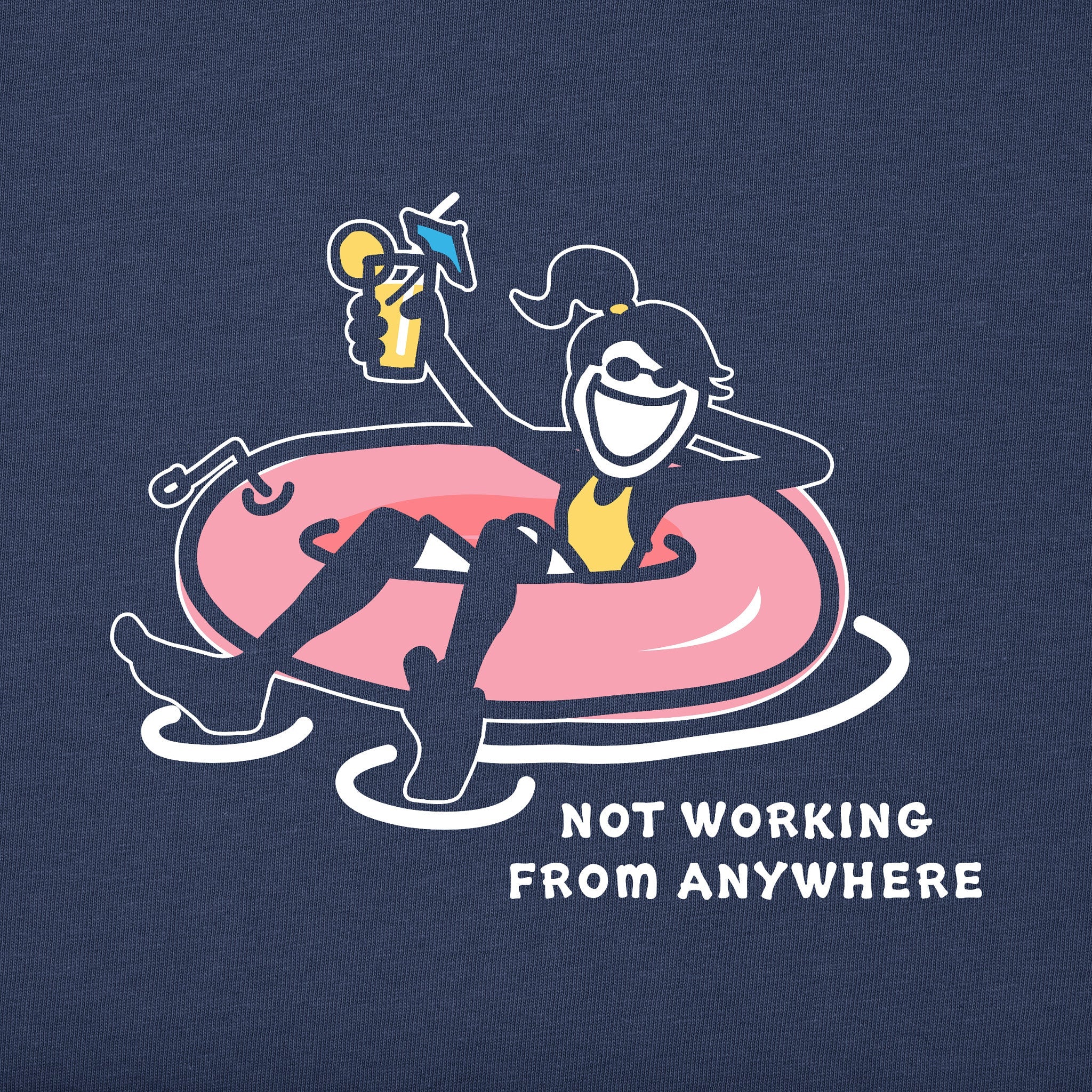 Women's Inner Tube Jackie Not Working Short Sleeve Crusher Boxy Tee