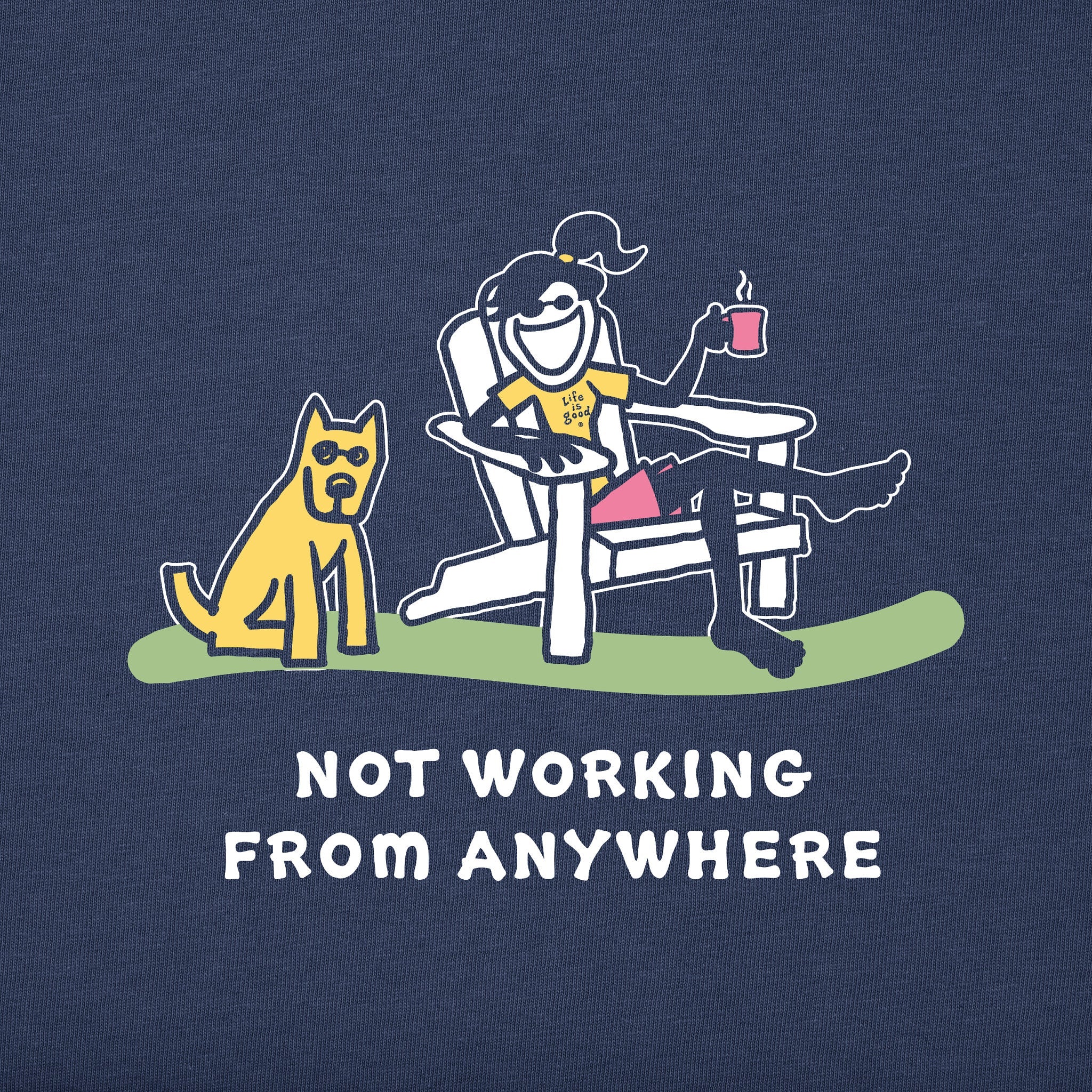 Women's Jackie and Rocket Coffee Not Working Short Sleeve Crusher Boxy Tee