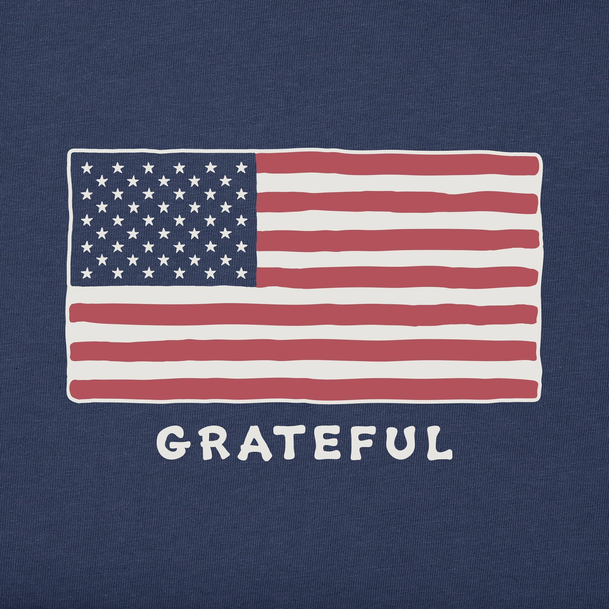 Women's Grateful USA Flag Short Sleeve Crusher Boxy Tee