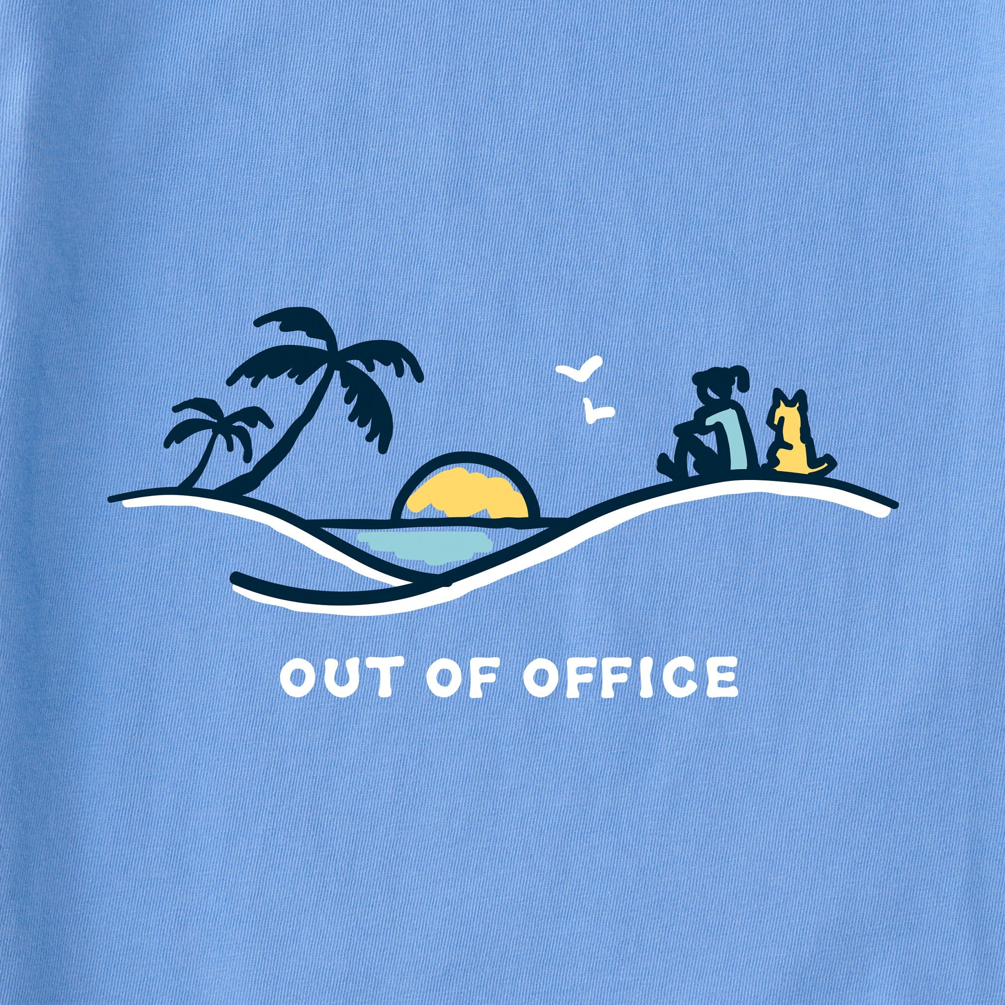 Women's Jackie Palm Sunset Out of Office Short Sleeve Crusher Boxy Tee