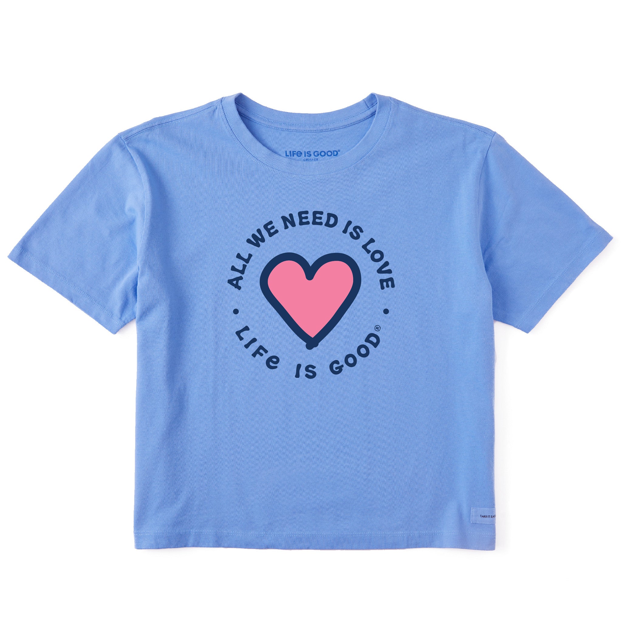 Women's Heart All We Need Short Sleeve Crusher Boxy Tee