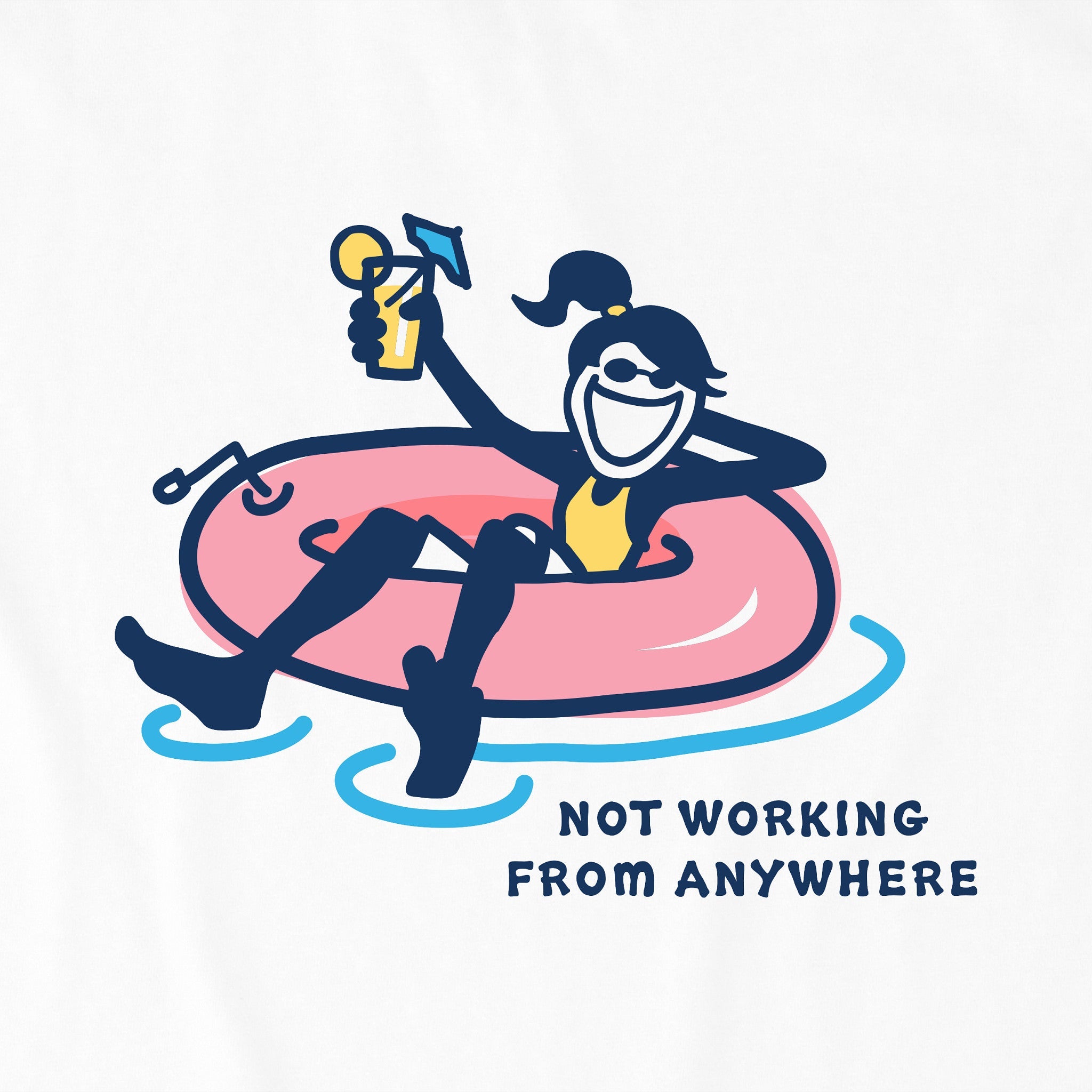 Women's Inner Tube Jackie Not Working Short Sleeve Crusher Boxy Tee