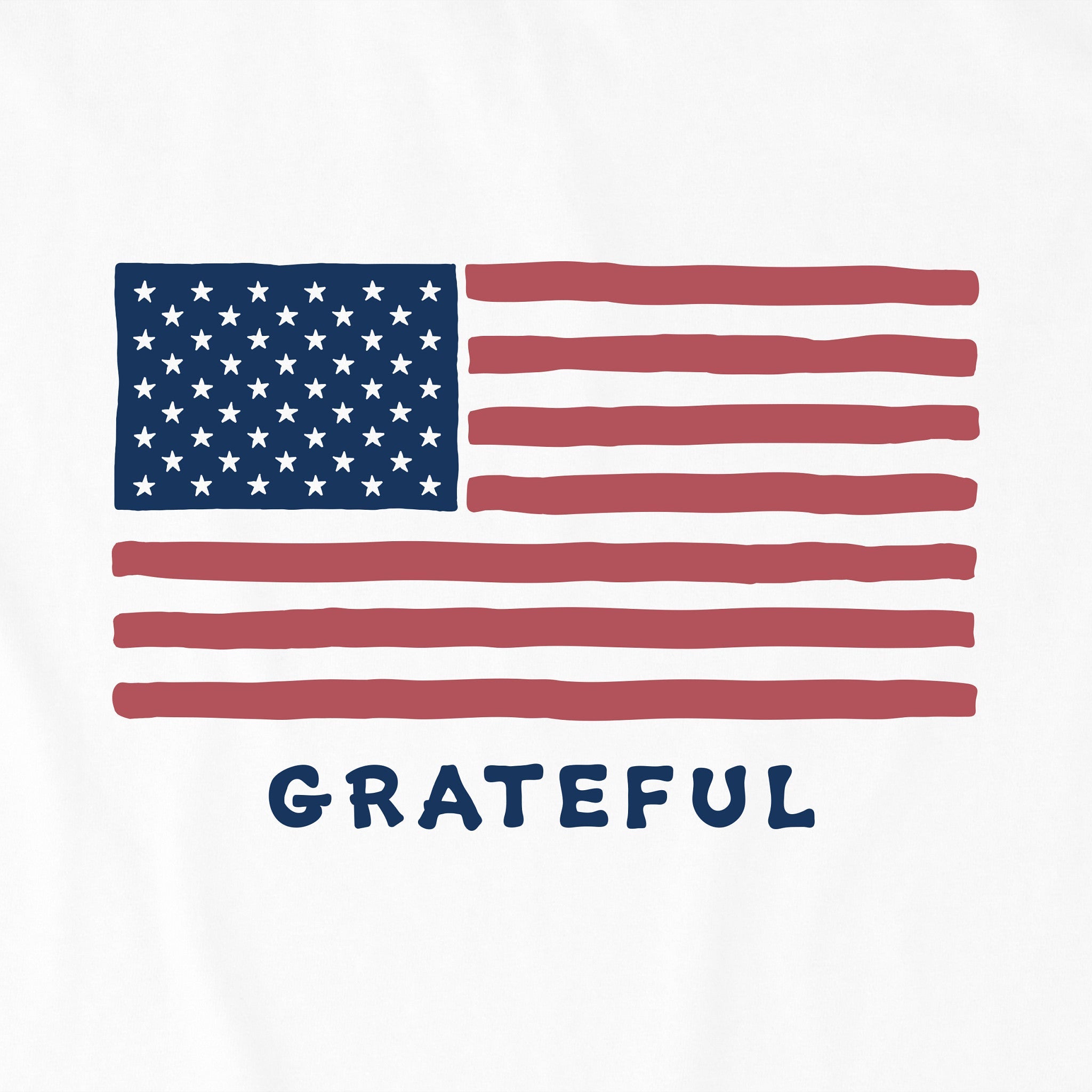 Women's Grateful USA Flag Short Sleeve Crusher Boxy Tee
