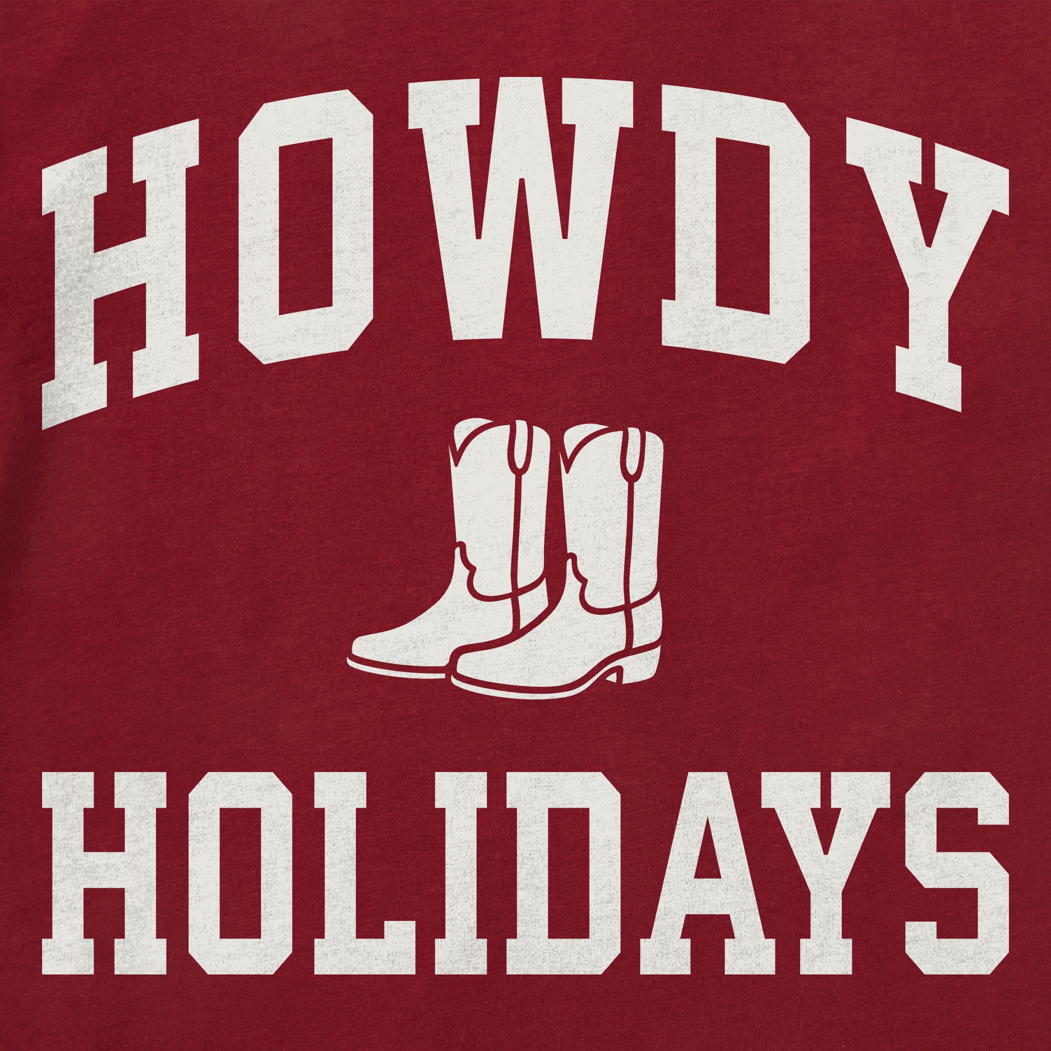 Kids Howdy Holidays Arch Long Sleeve Crusher Tee
