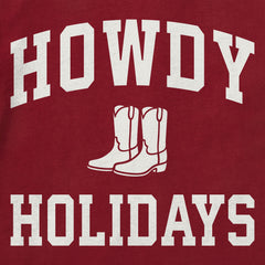 Kids Howdy Holidays Arch Long Sleeve Crusher Tee