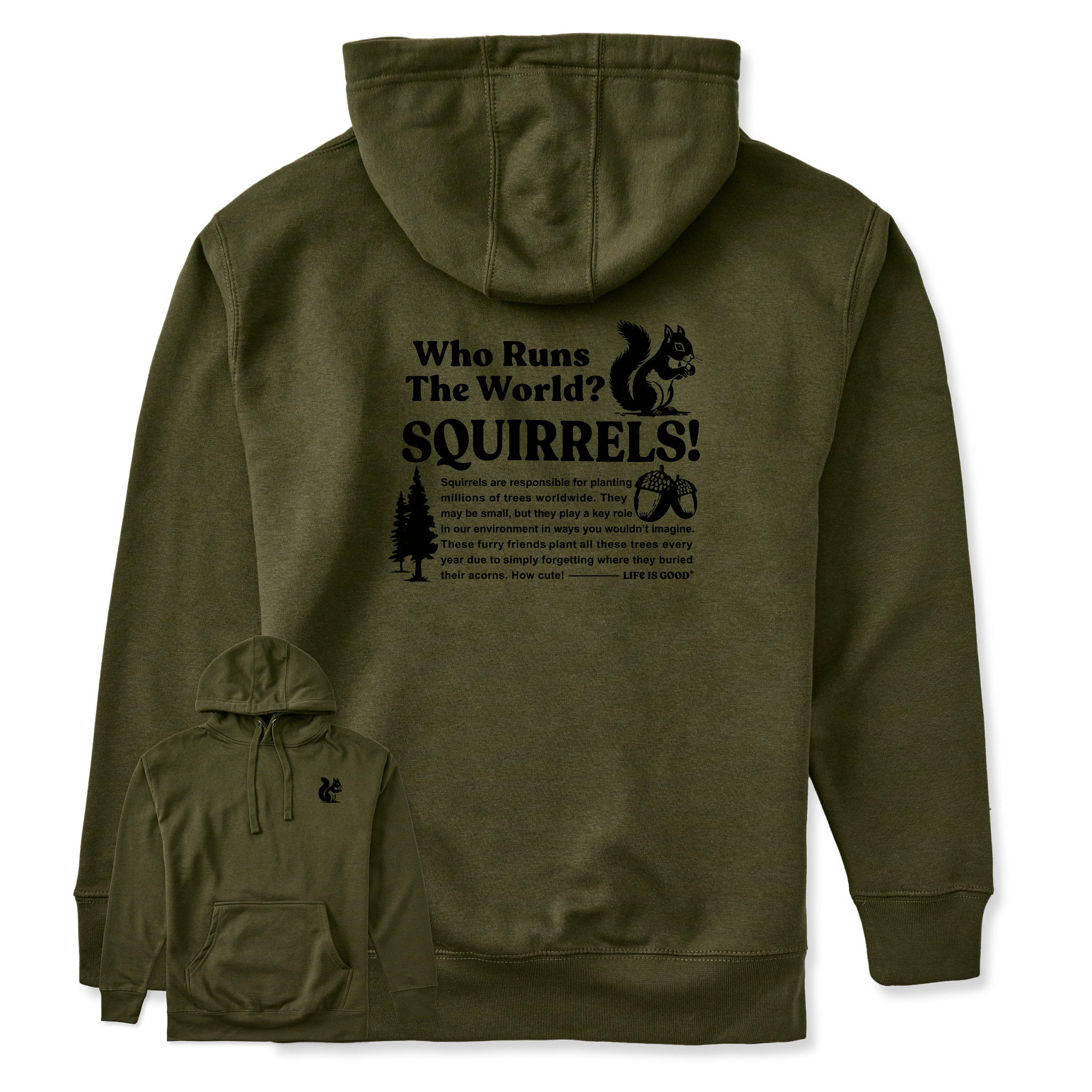 Adult Unisex Squirrels Run the World Every Wear Hoodie Sweatshirt