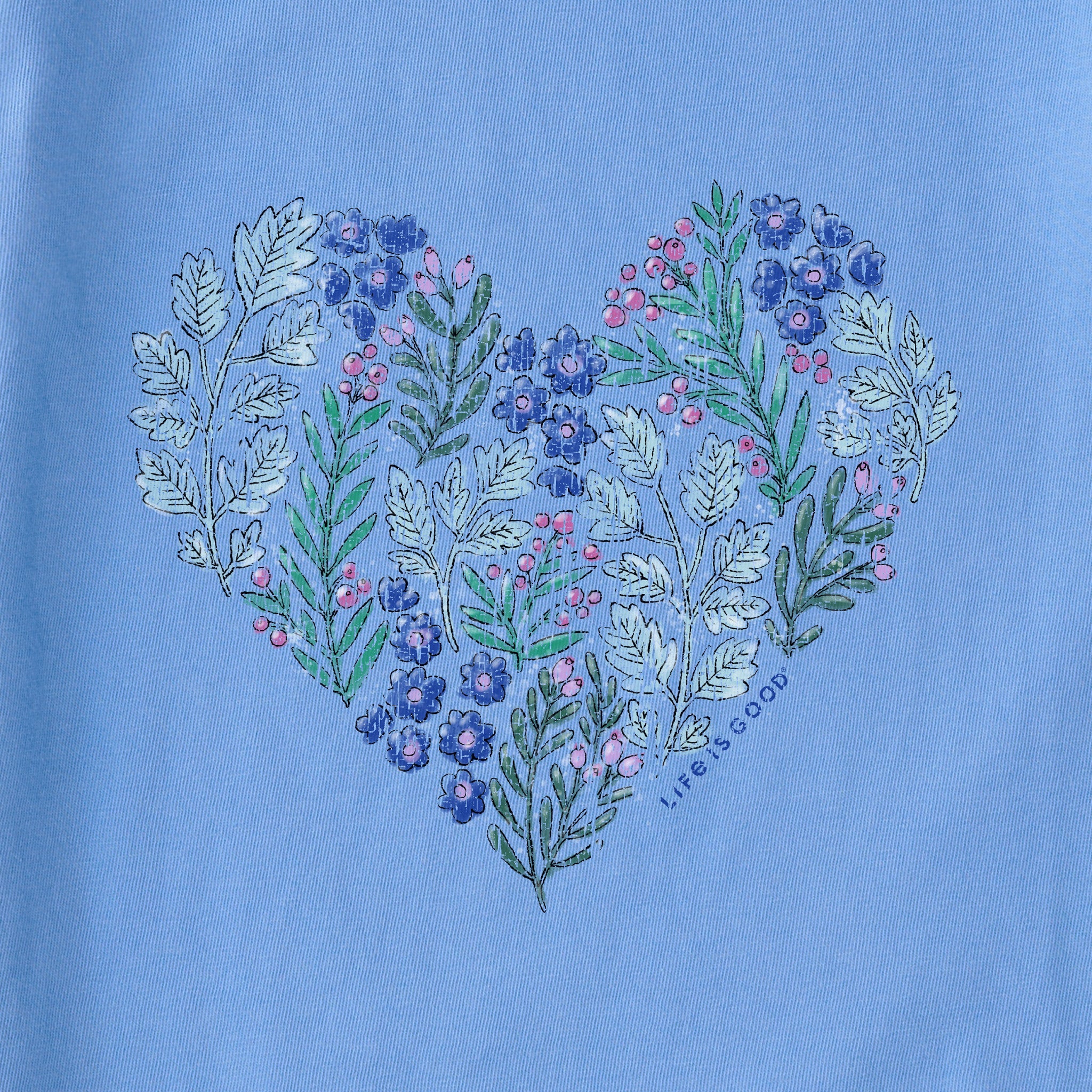 Women's Holly Heart Long Sleeve Crusher Vee