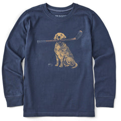 Kids Golden Hockey Long Sleeve Crusher Tee
