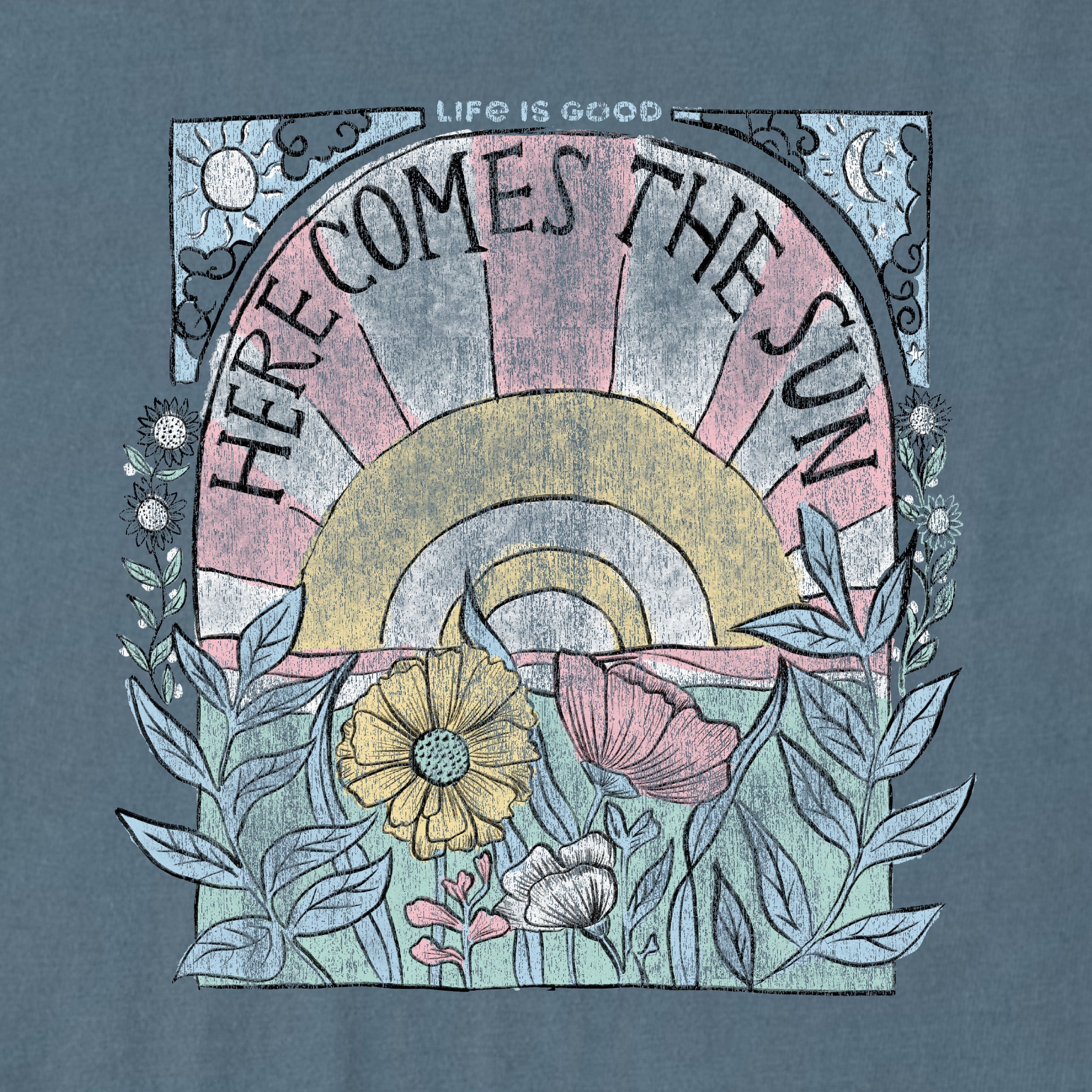 Women's Here Comes The Sun Hippie Short Sleeve Tee