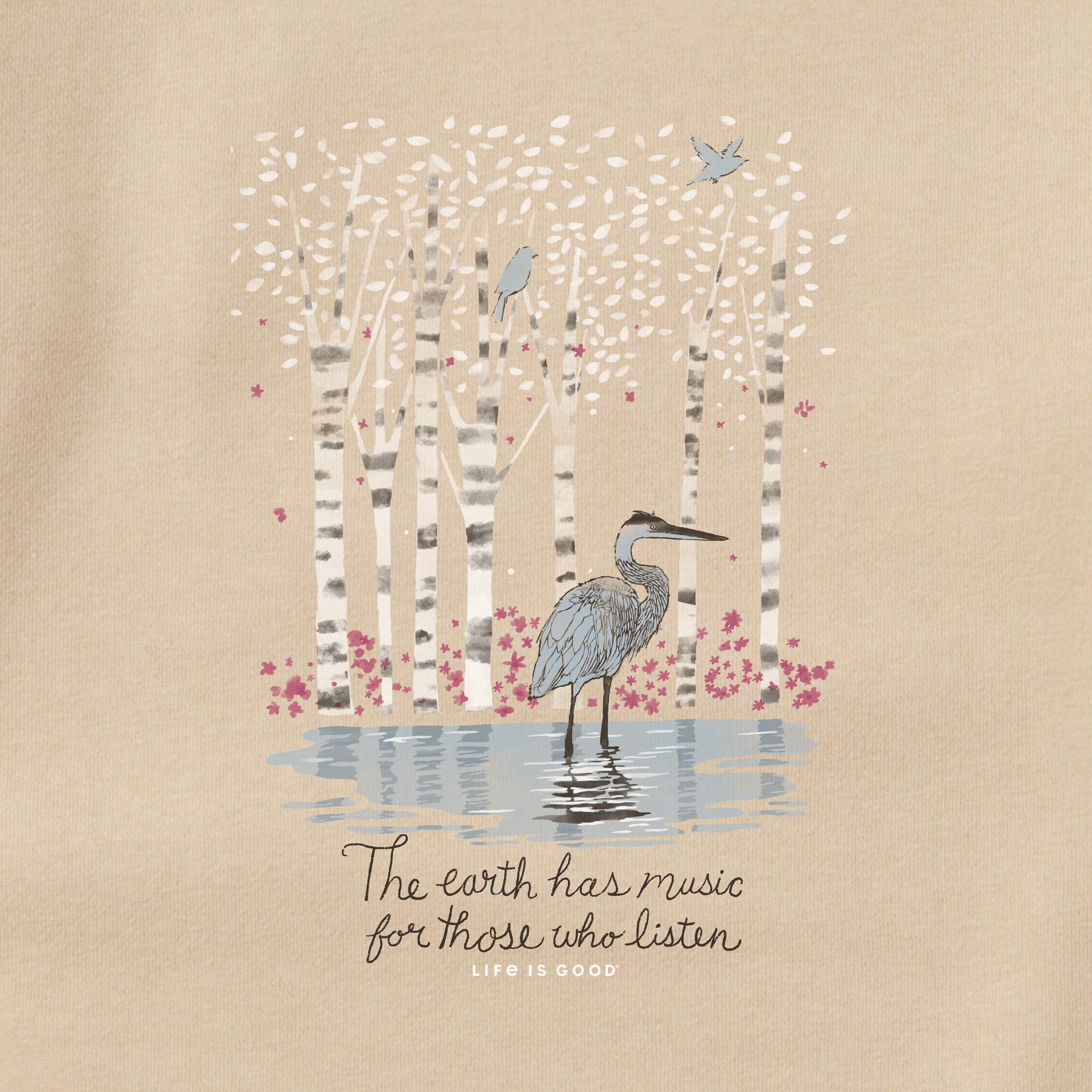 Adult Unisex Earth Has Music Heron Every Wear Crew Sweatshirt