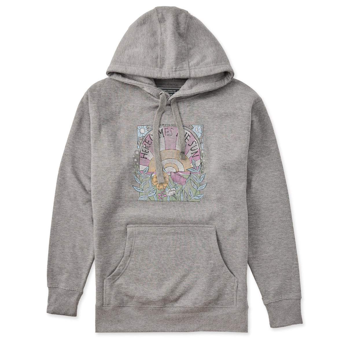 Adult Unisex Here Comes The Sun Hippie Every Wear Hoodie Sweatshirt