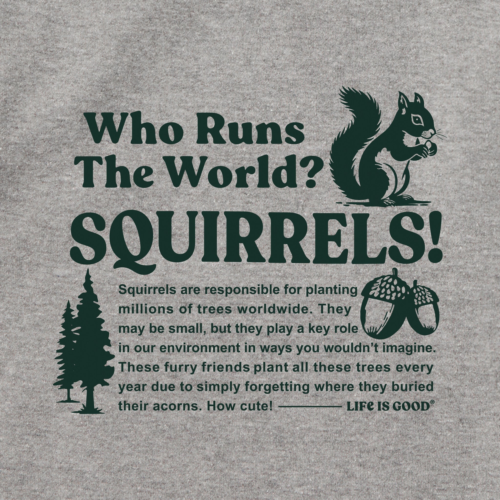 Adult Unisex Squirrels Run the World Every Wear Crew Sweatshirt