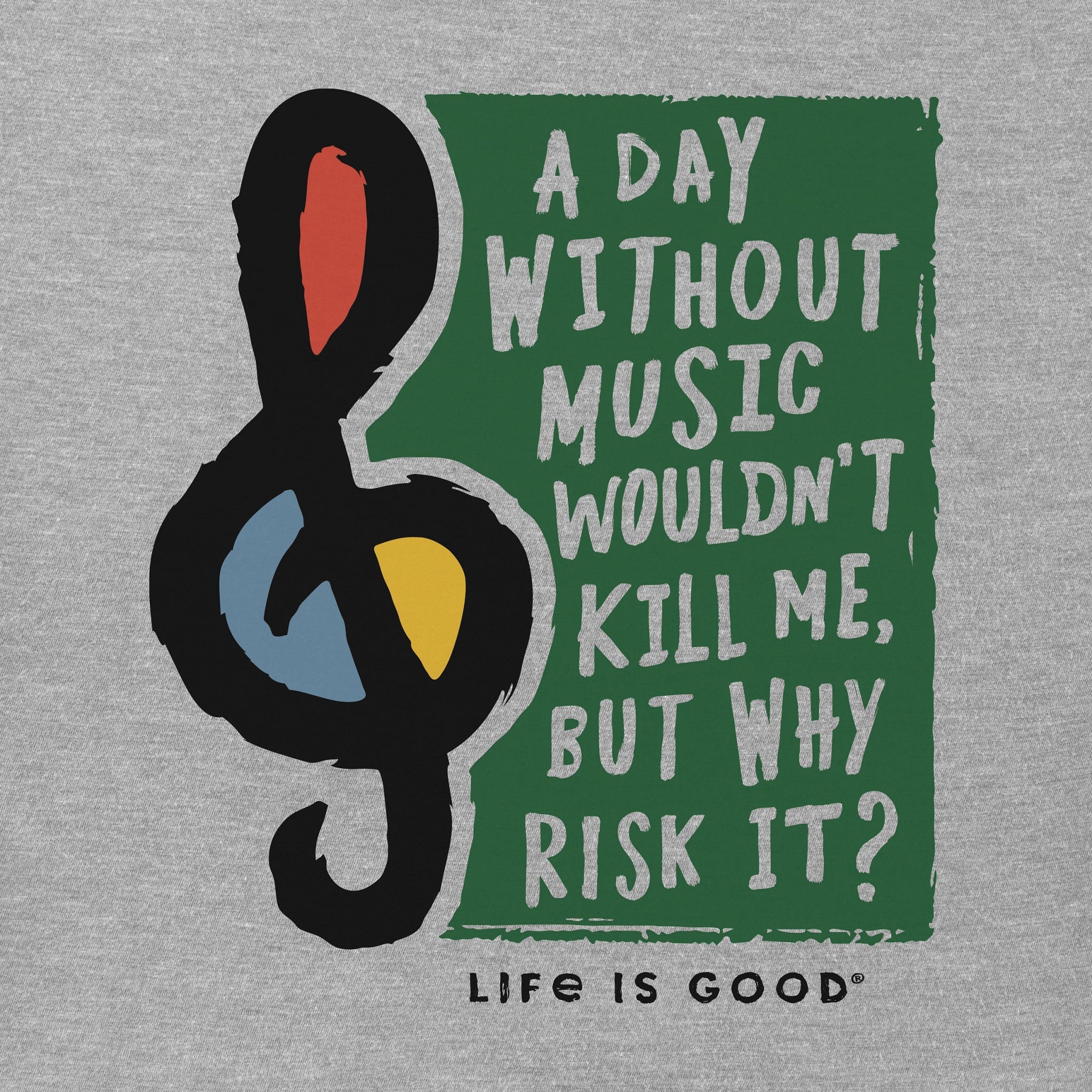 Men's A Day Without Music Short Sleeve Crusher Tee